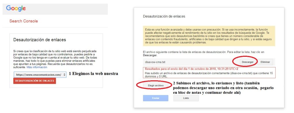 Disavow Link tool Google